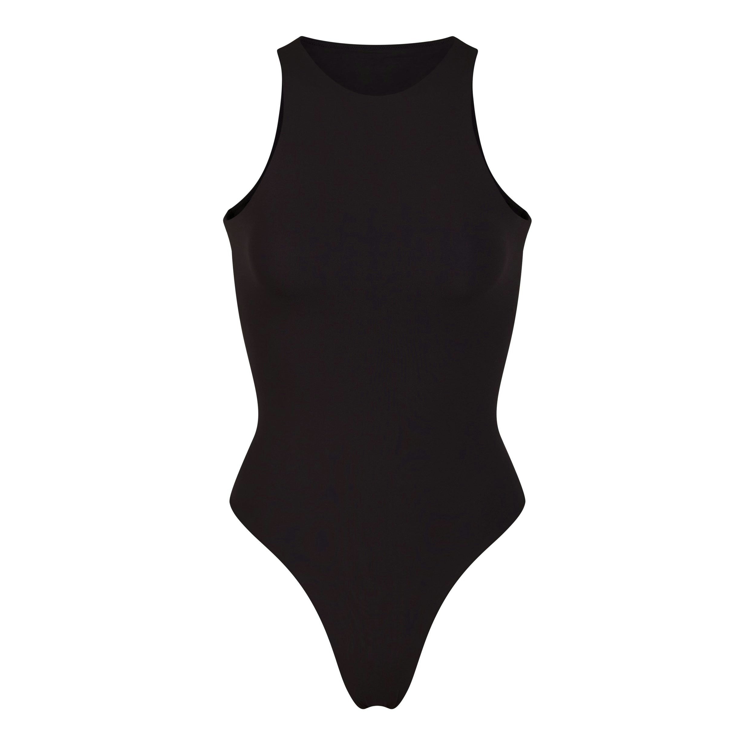 Skims Fits Everybody High Neck Bodysuit Onyx