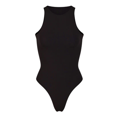 Skims Fits Everybody High Neck Bodysuit Onyx