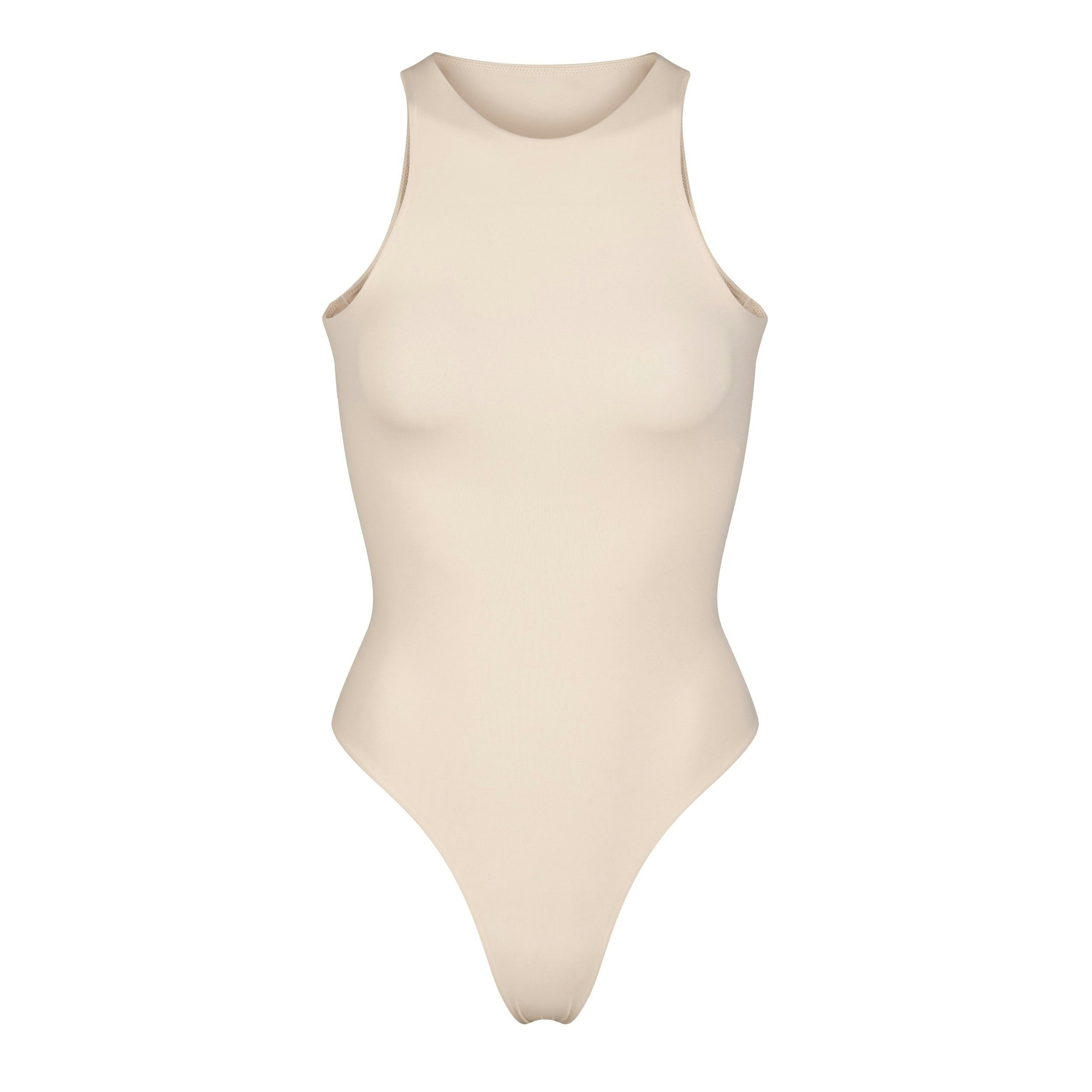 Skims Fits Everybody High Neck Bodysuit Sand