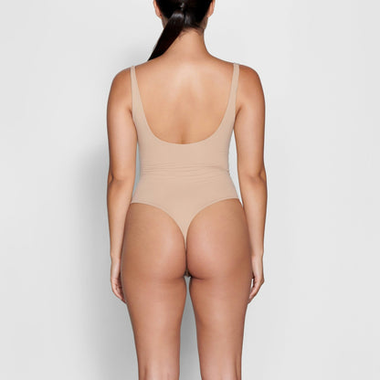 Skims Fits Everybody Square Neck Bodysuit Clay