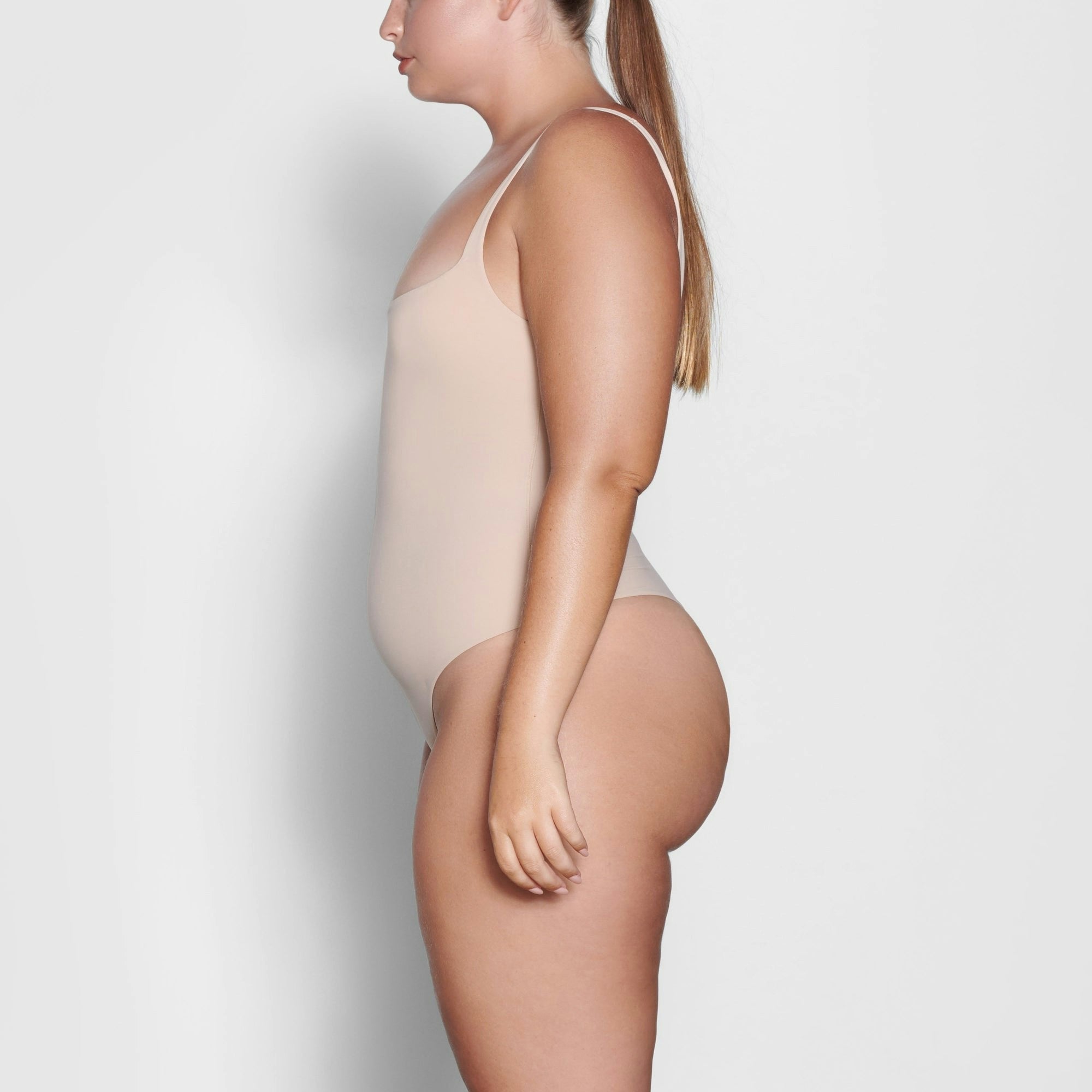 Skims Fits Everybody Square Neck Bodysuit Mica