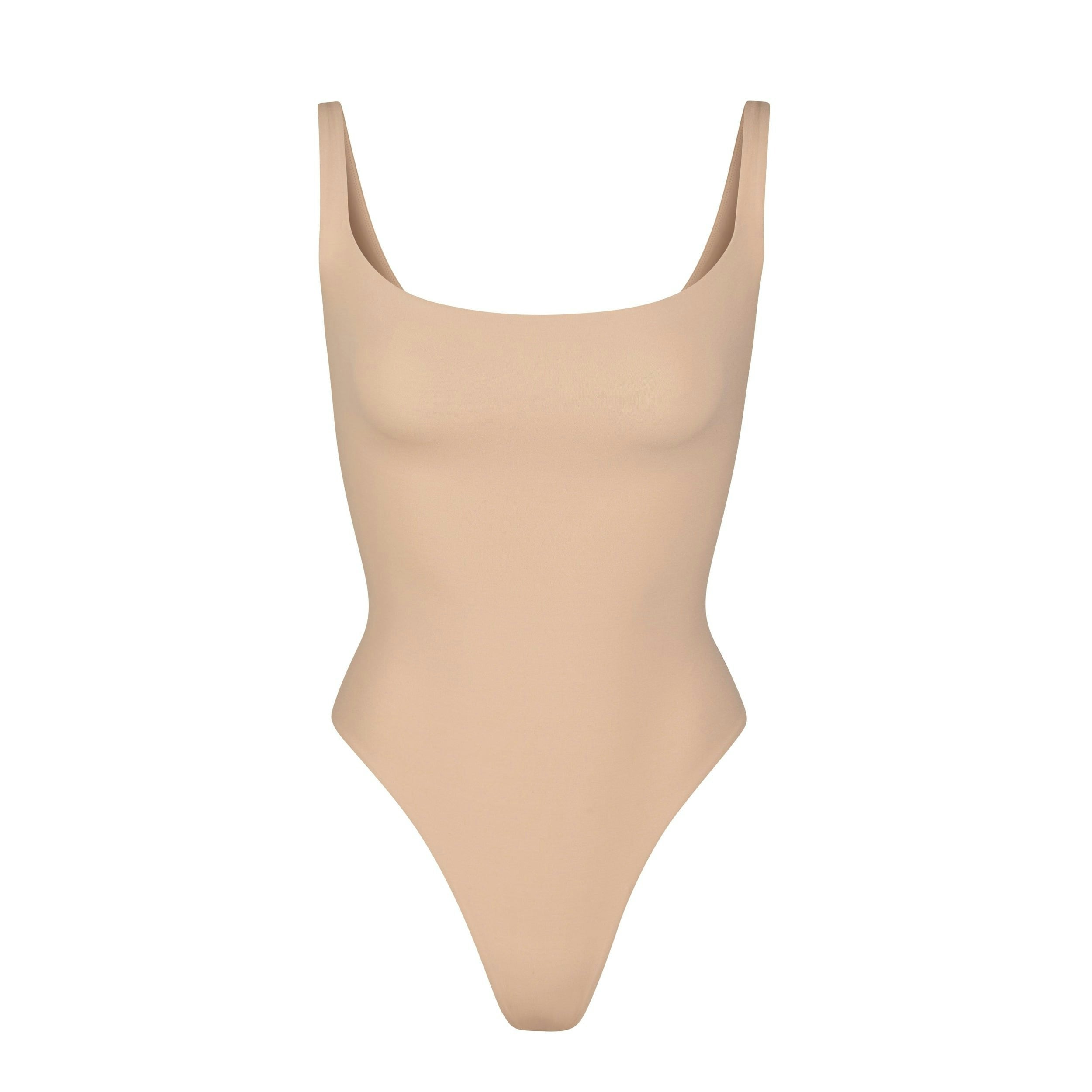 Skims Fits Everybody Square Neck Bodysuit Clay