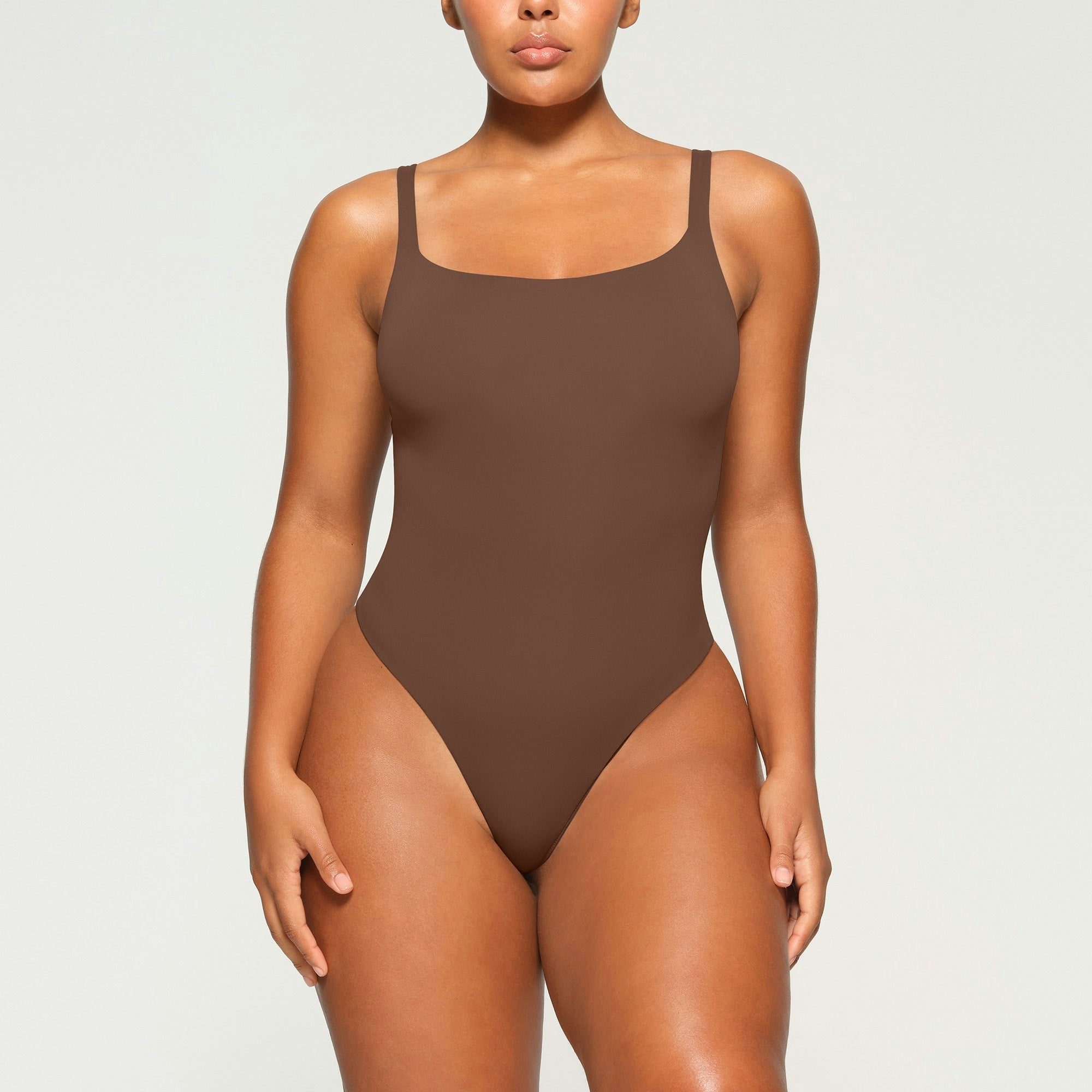 Skims Fits Everybody Square Neck Bodysuit Jasper