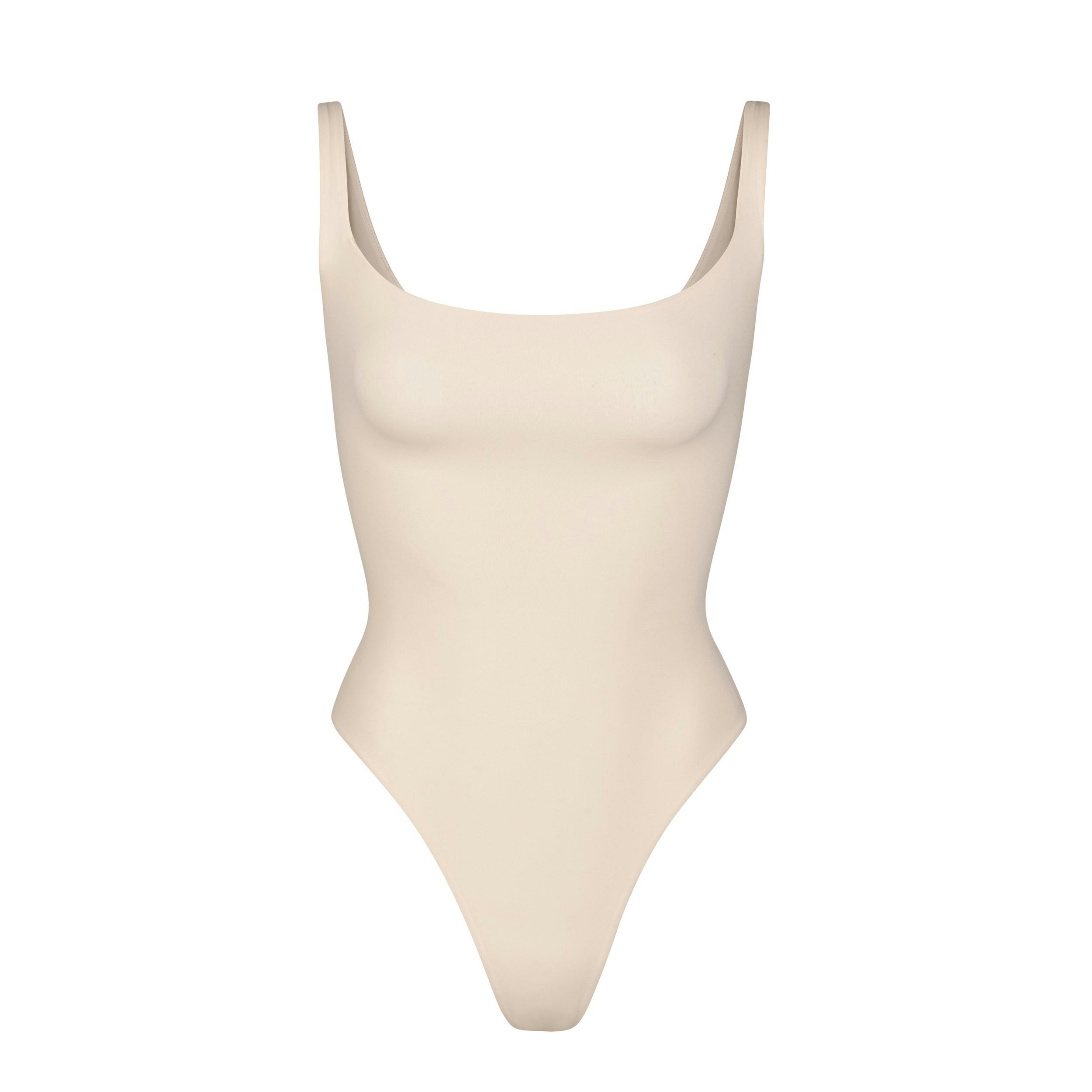 Skims Fits Everybody Square Neck Bodysuit Sand