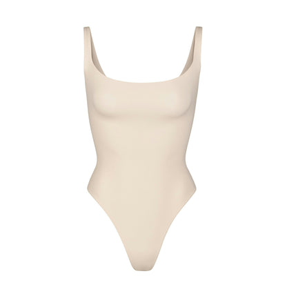 Skims Fits Everybody Square Neck Bodysuit Sand