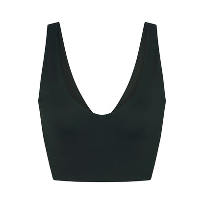 Skims Nikeskims Matte V-Neck Bra Top Dark Teal