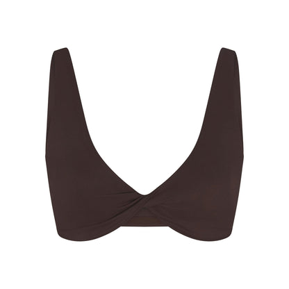 Skims Nikeskims Matte Twist-Front Bra Dark Sepia