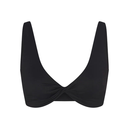 Skims Nikeskims Matte Twist-Front Bra Obsidian