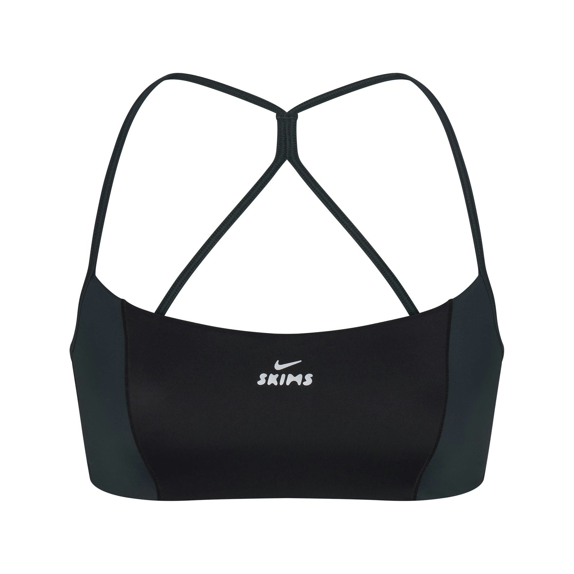 Skims Nikeskims Shine Micro Scoop Bra Obsidian And Dark Teal