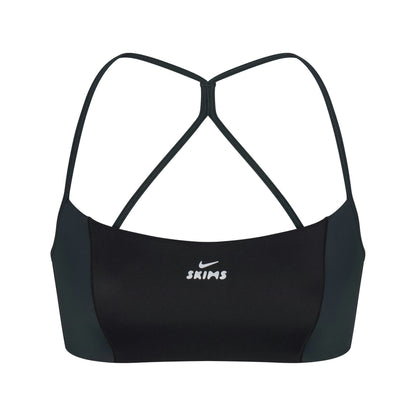 Skims Nikeskims Shine Micro Scoop Bra Obsidian And Dark Teal