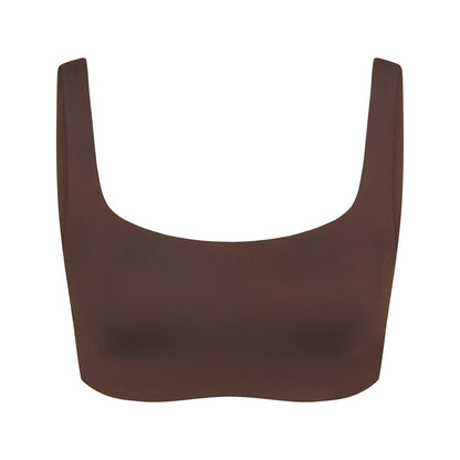 Skims Nikeskims Matte Scoop Neck Bra Dark Sepia