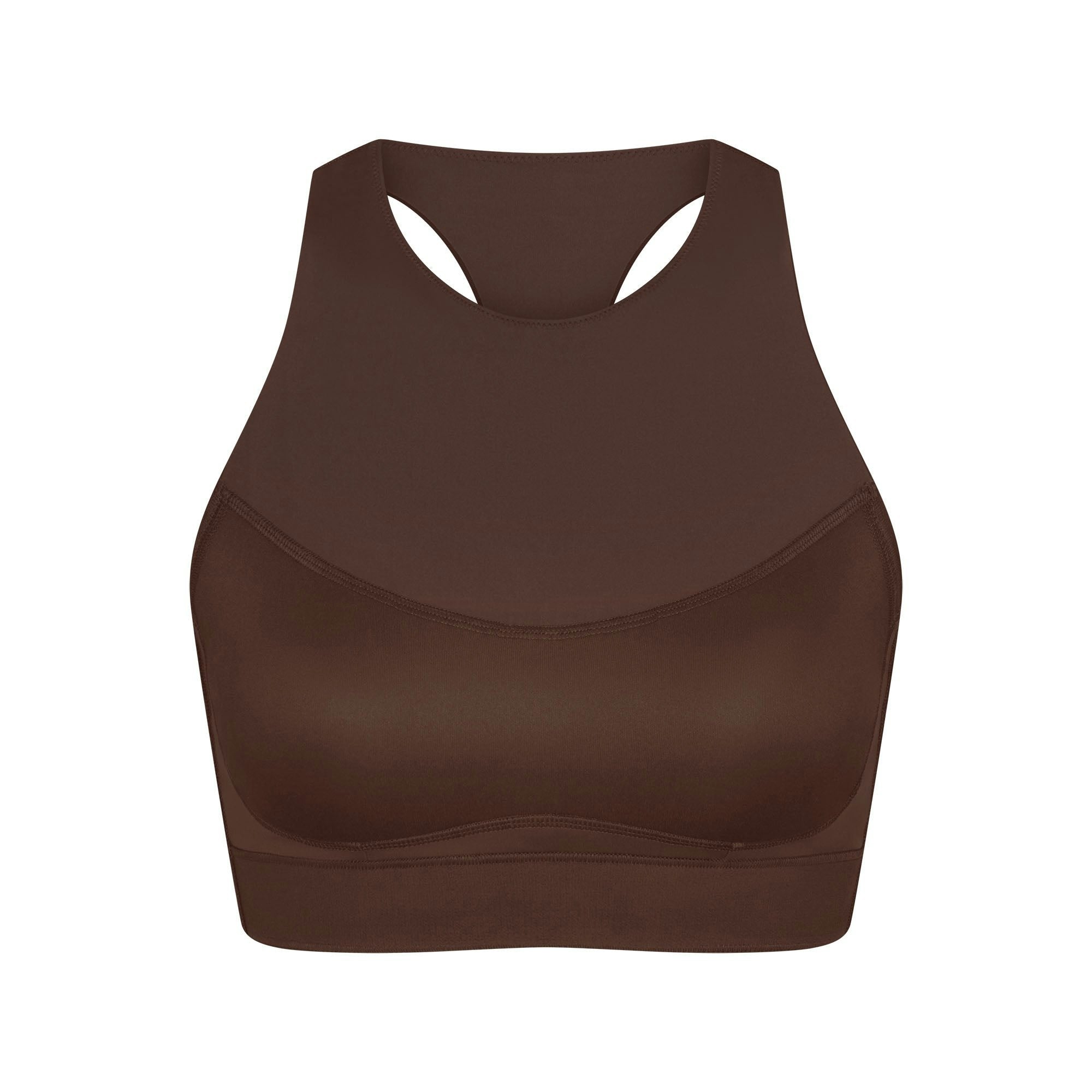 Skims Nikeskims Matte High Neck Bra Dark Sepia