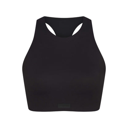 Skims Nikeskims Matte High Neck Bra Obsidian