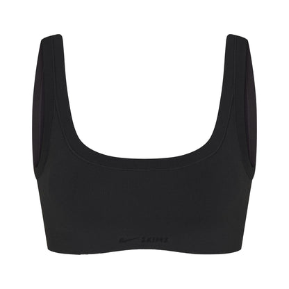 Skims Nikeskims Vintage Seamless Scoop Neck Bra Obsidian