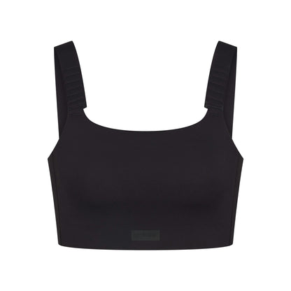 Skims Nikeskims Matte Wide Strap Bra Obsidian