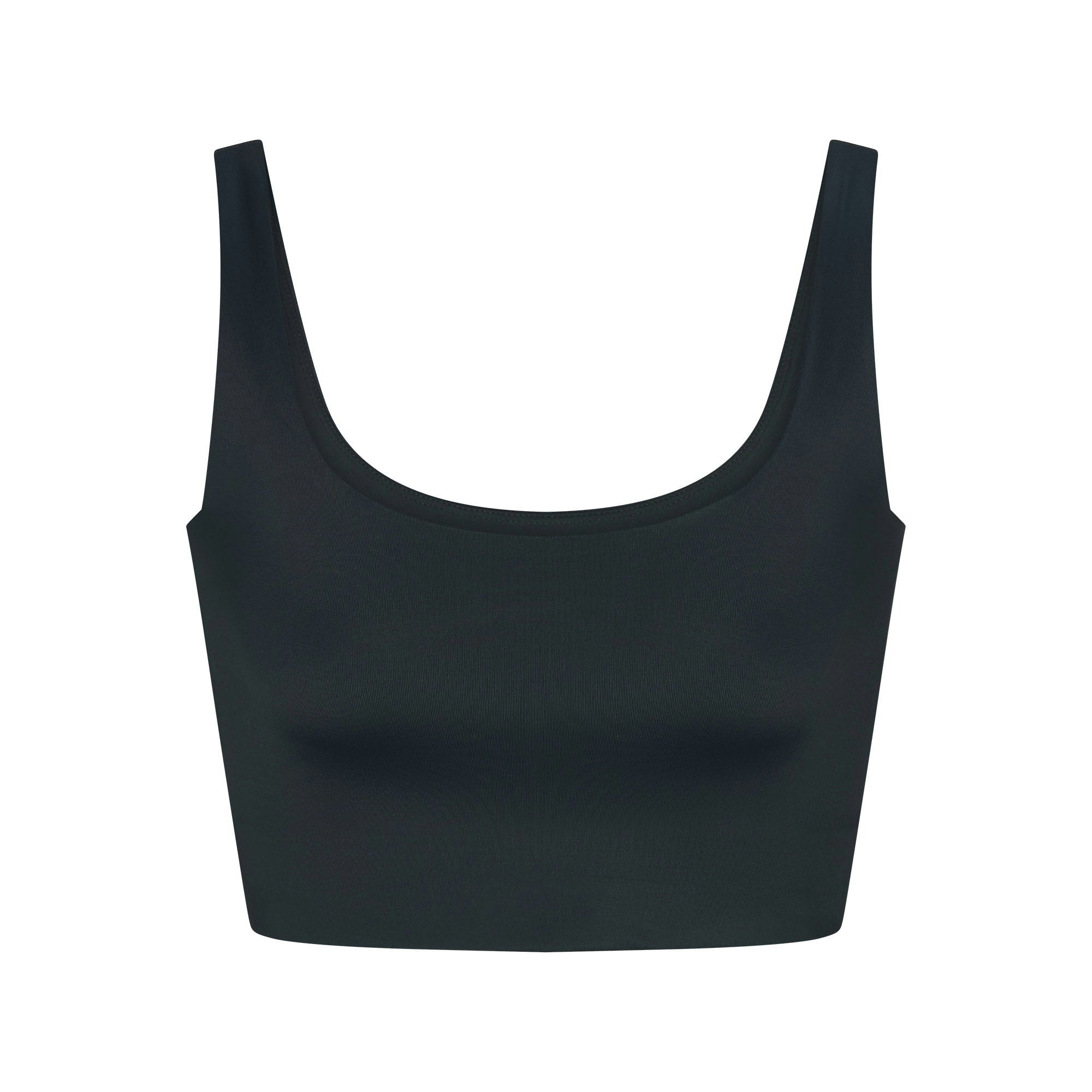 Skims Nikeskims Shine Scoop Neck Bra Top Dark Teal