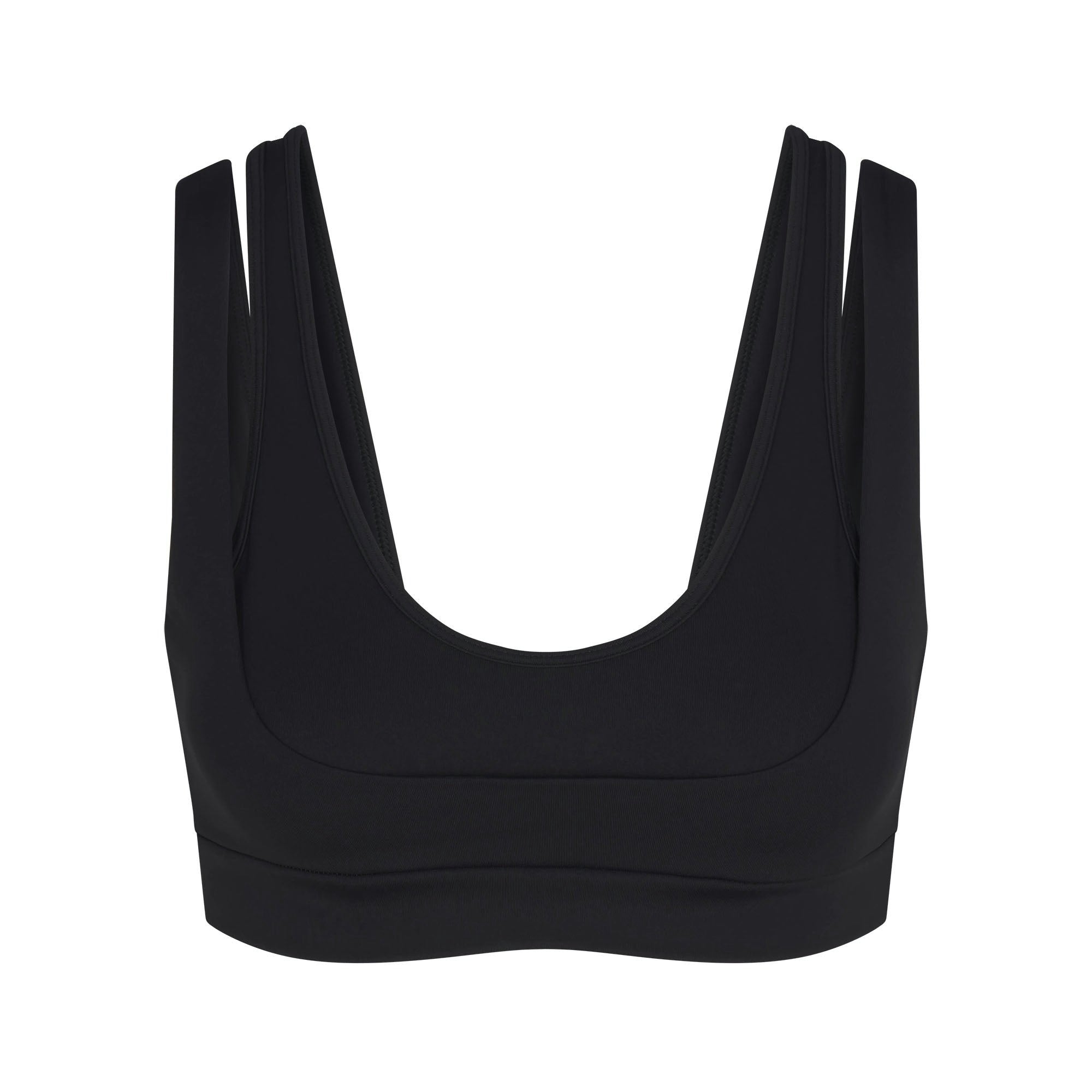 Skims Nikeskims Matte Double Strap Scoop Bra Obsidian
