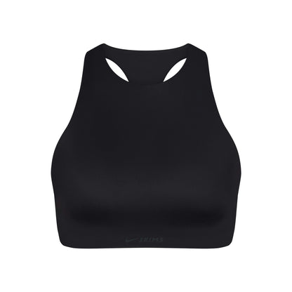 Skims Nikeskims Shine High Neck Bra Obsidian