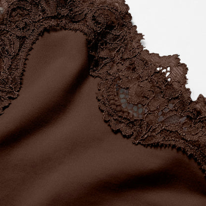 Skims Fits Everybody Lace Slip Dress Espresso