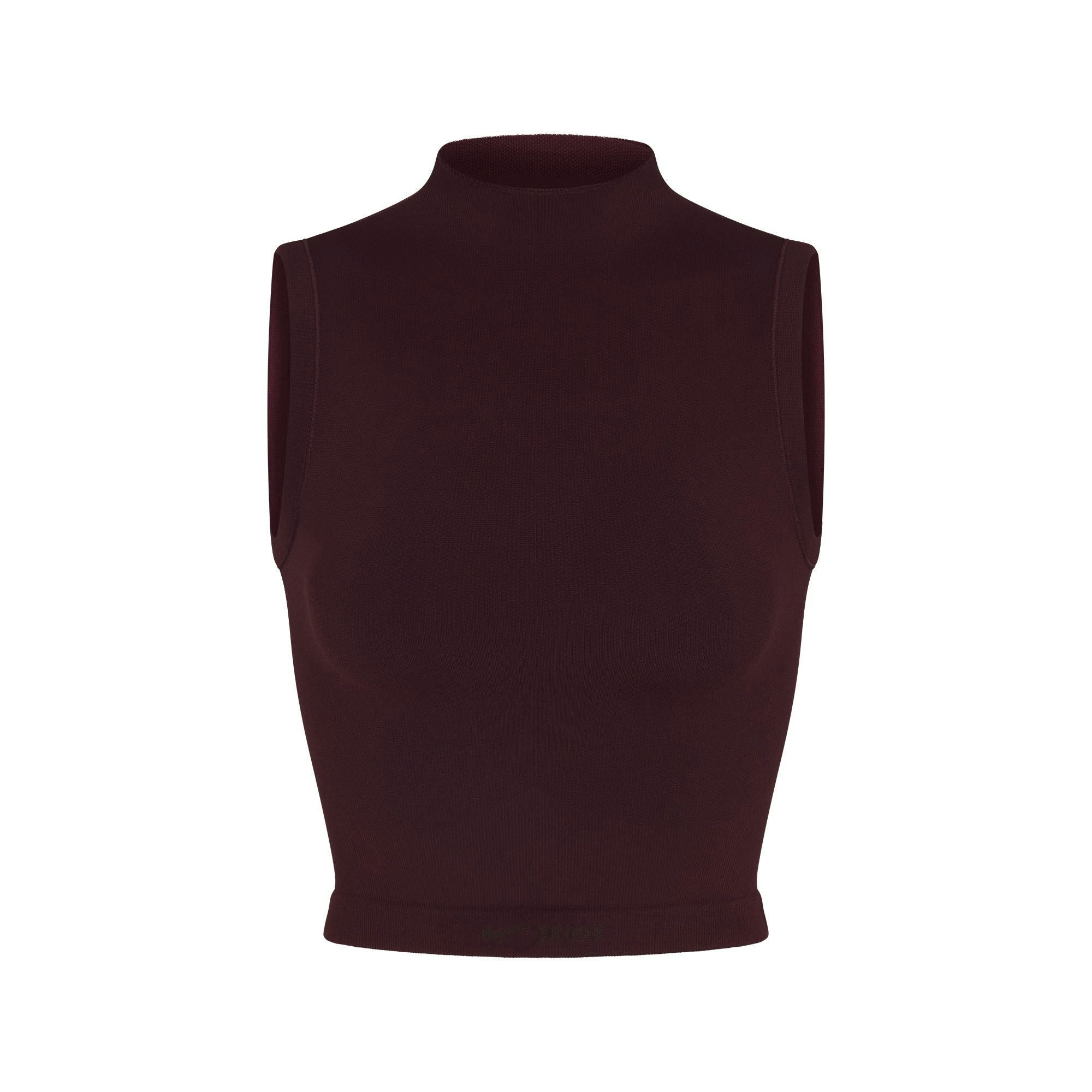 Skims Nikeskims Vintage Seamless Mock Neck Bra Top Currant