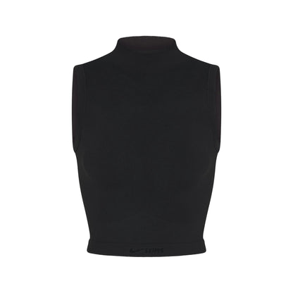 Skims Nikeskims Vintage Seamless Mock Neck Bra Top Obsidian