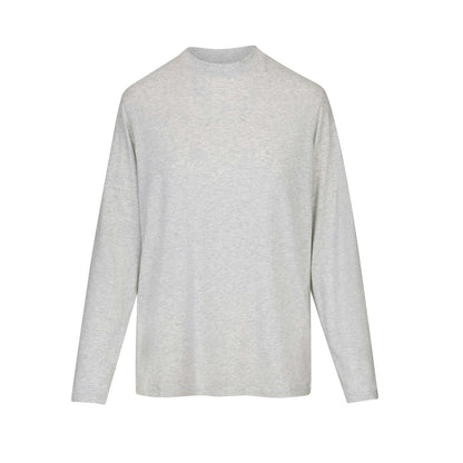 Skims Boyfriend Long Sleeve T-Shirt Light Heather Grey