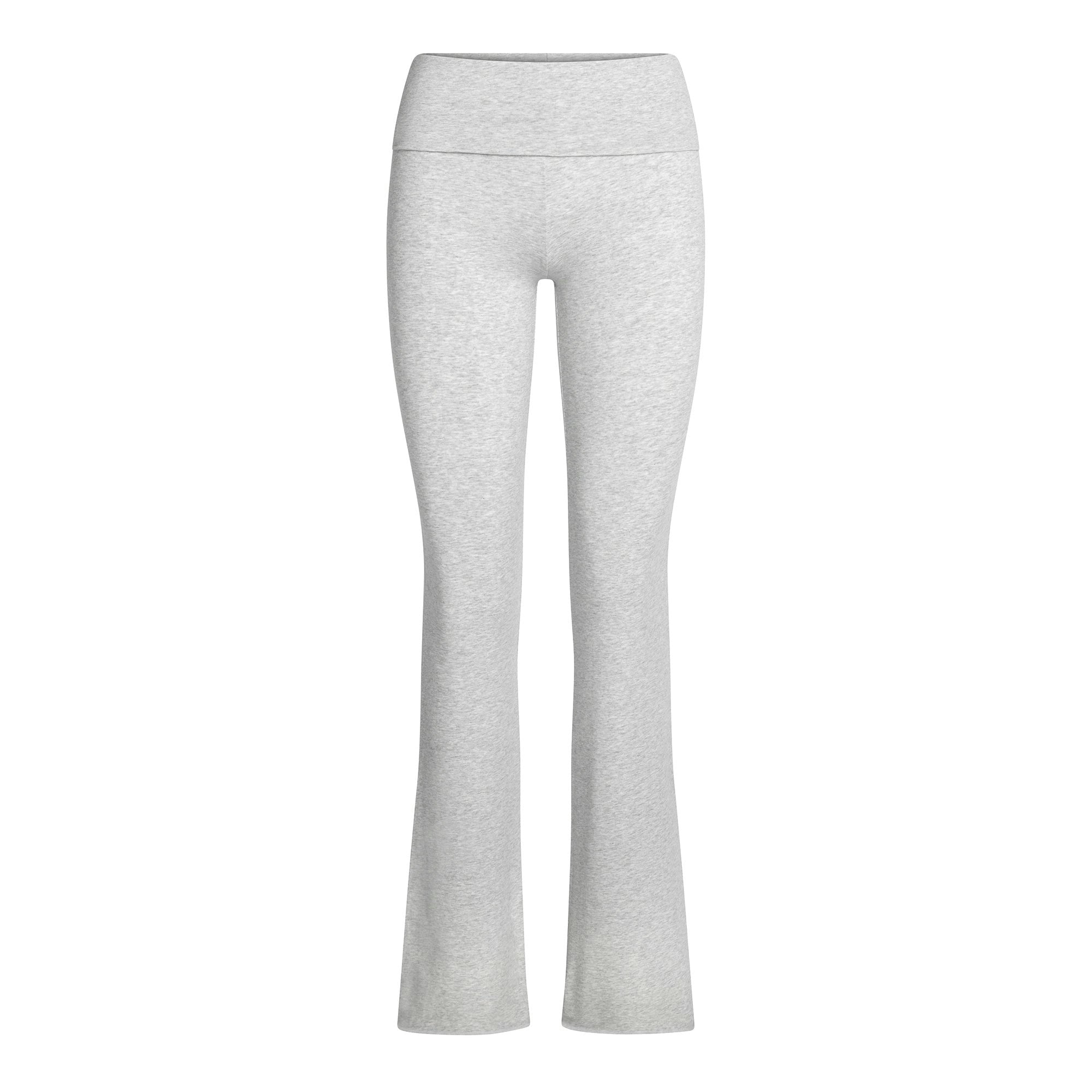 Skims Cotton Jersey Foldover Pant Light Heather Grey