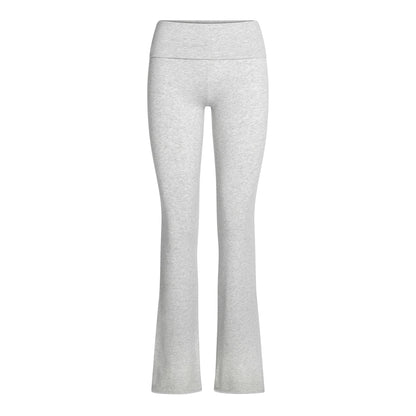 Skims Cotton Jersey Foldover Pant Light Heather Grey