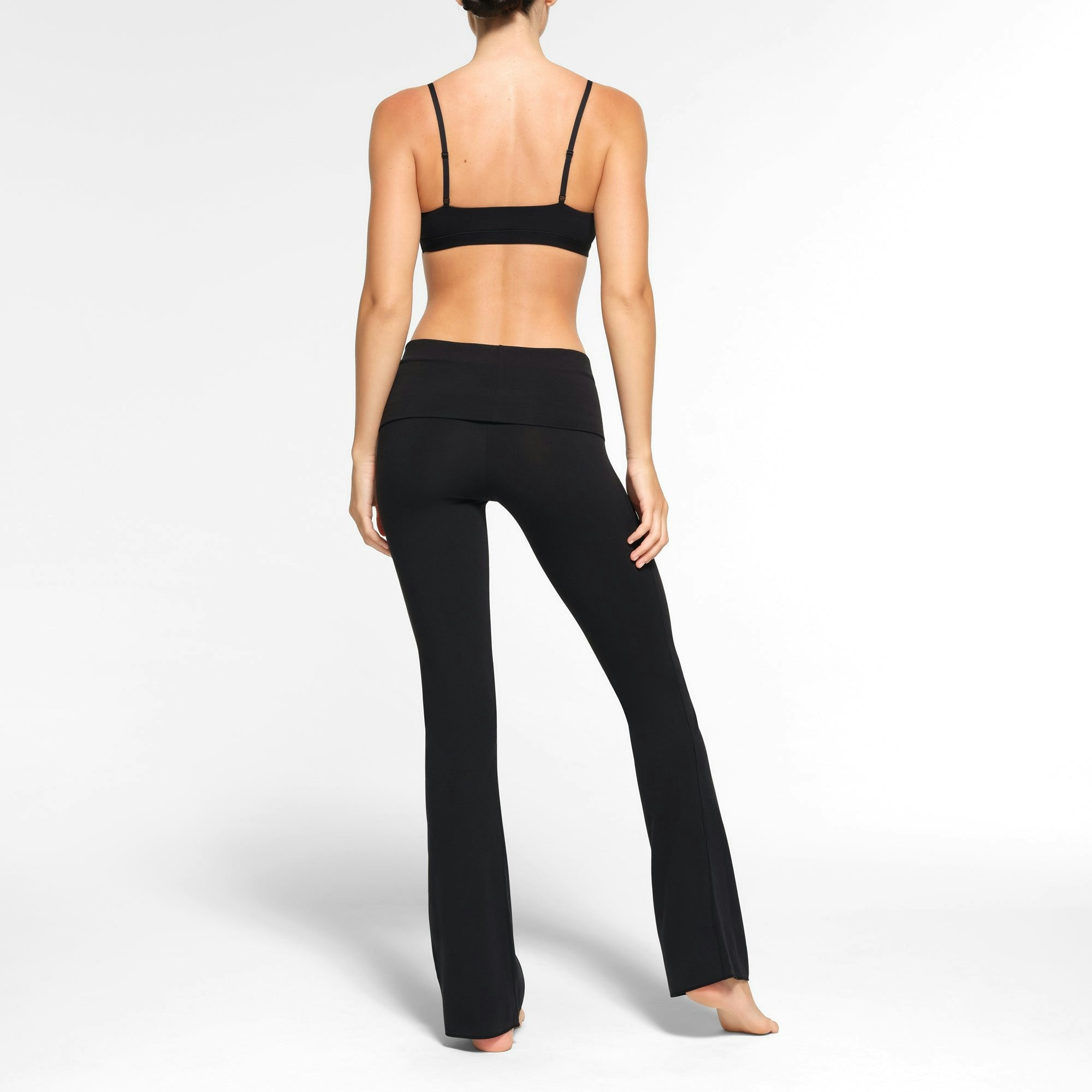 Skims Cotton Jersey Foldover Pant Soot