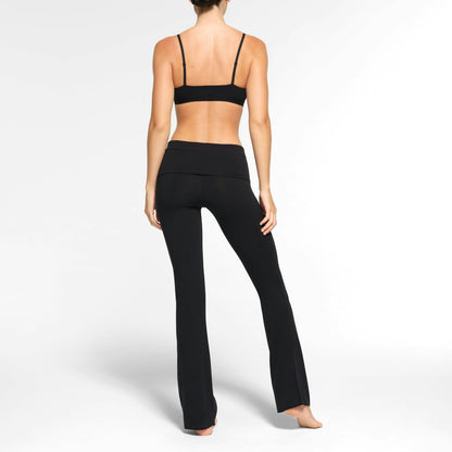 Skims Cotton Jersey Foldover Pant Soot