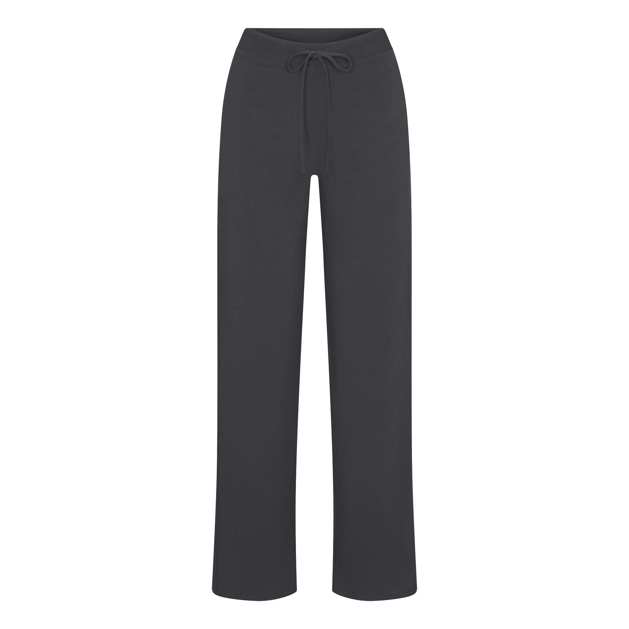 Skims Cotton Jersey Straight Leg Pant Ash