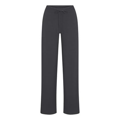 Skims Cotton Jersey Straight Leg Pant Ash