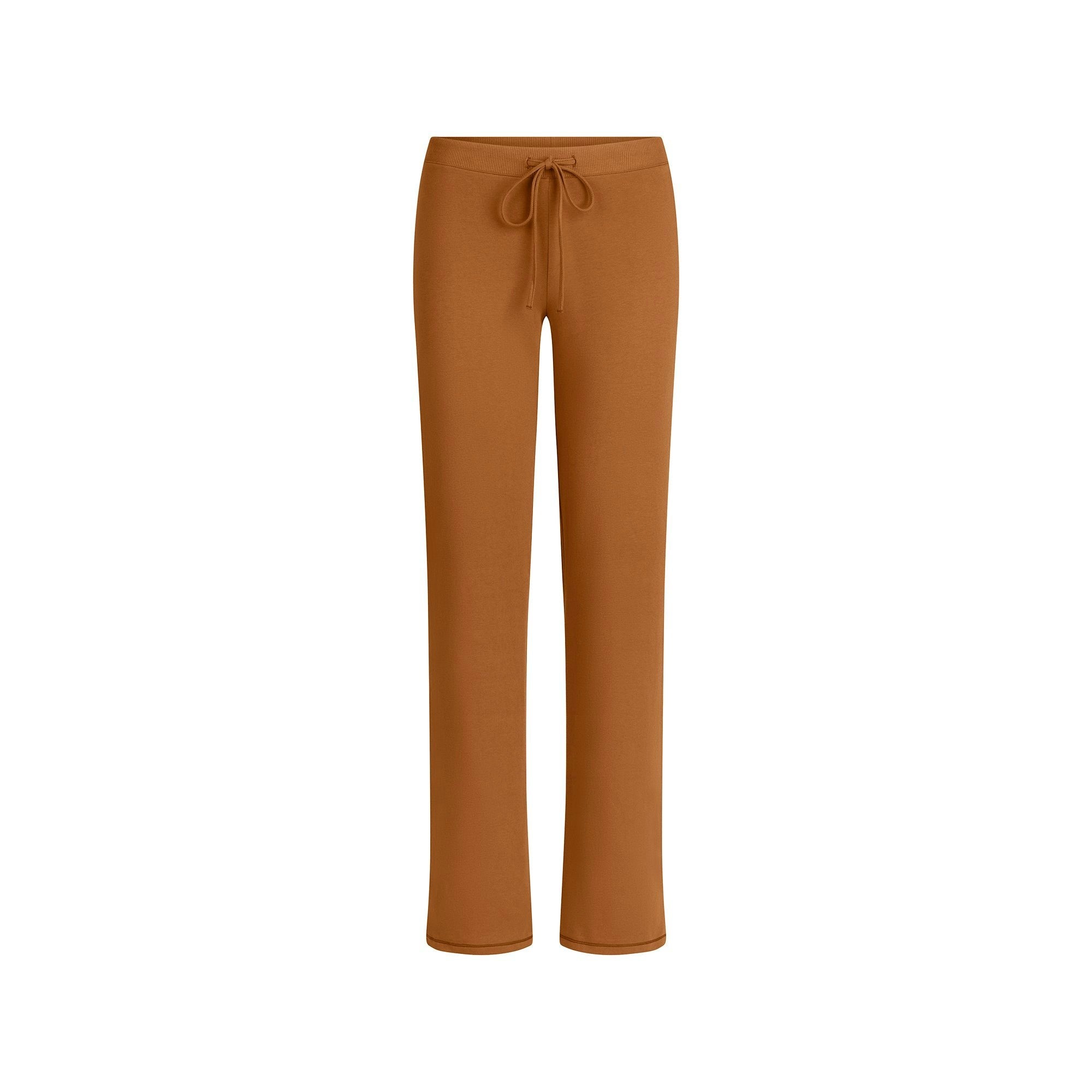 Skims Cotton Jersey Straight Leg Pant Chai