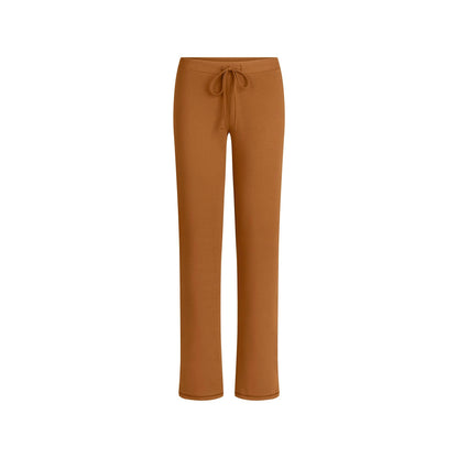 Skims Cotton Jersey Straight Leg Pant Chai