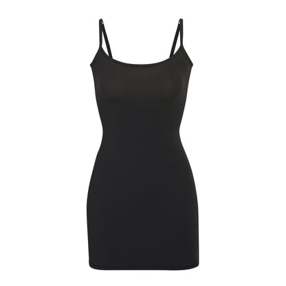 Skims Fits Everybody Slip Dress Onyx