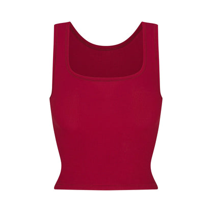 Skims Cotton Rib Tank Brick