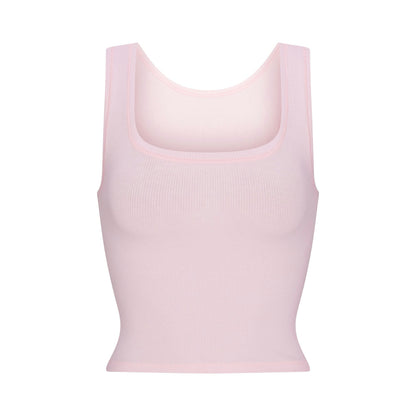 Skims Cotton Rib Tank Cherry Blossom
