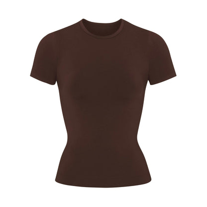 Skims Soft Smoothing Seamless T-Shirt Cocoa
