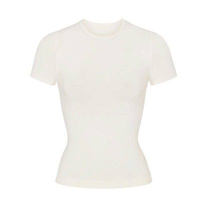 Skims Soft Smoothing Seamless T-Shirt Marble