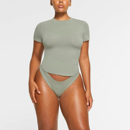 Skims Cotton Jersey T-Shirt Mineral