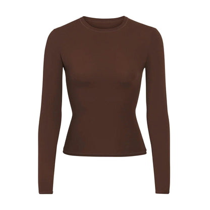 Skims Fits Everybody Long Sleeve T-Shirt Cocoa