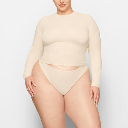 Skims Fits Everybody Long Sleeve T-Shirt Sand