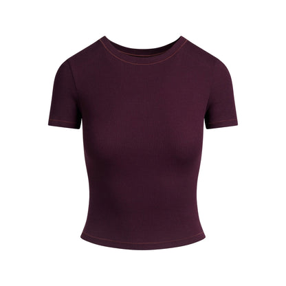 COTTON RIB T-SHIRT