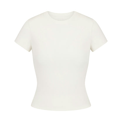 Skims Cotton Rib T-Shirt Marble