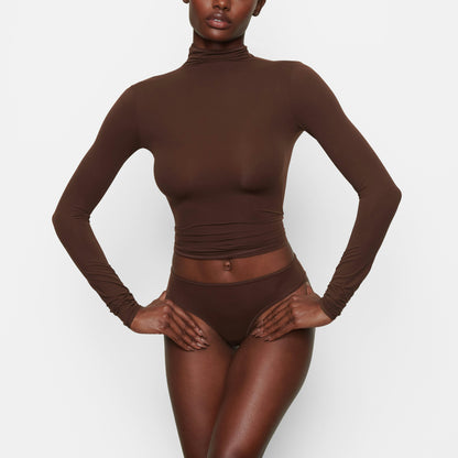 Skims Fits Everybody Turtleneck Top Cocoa