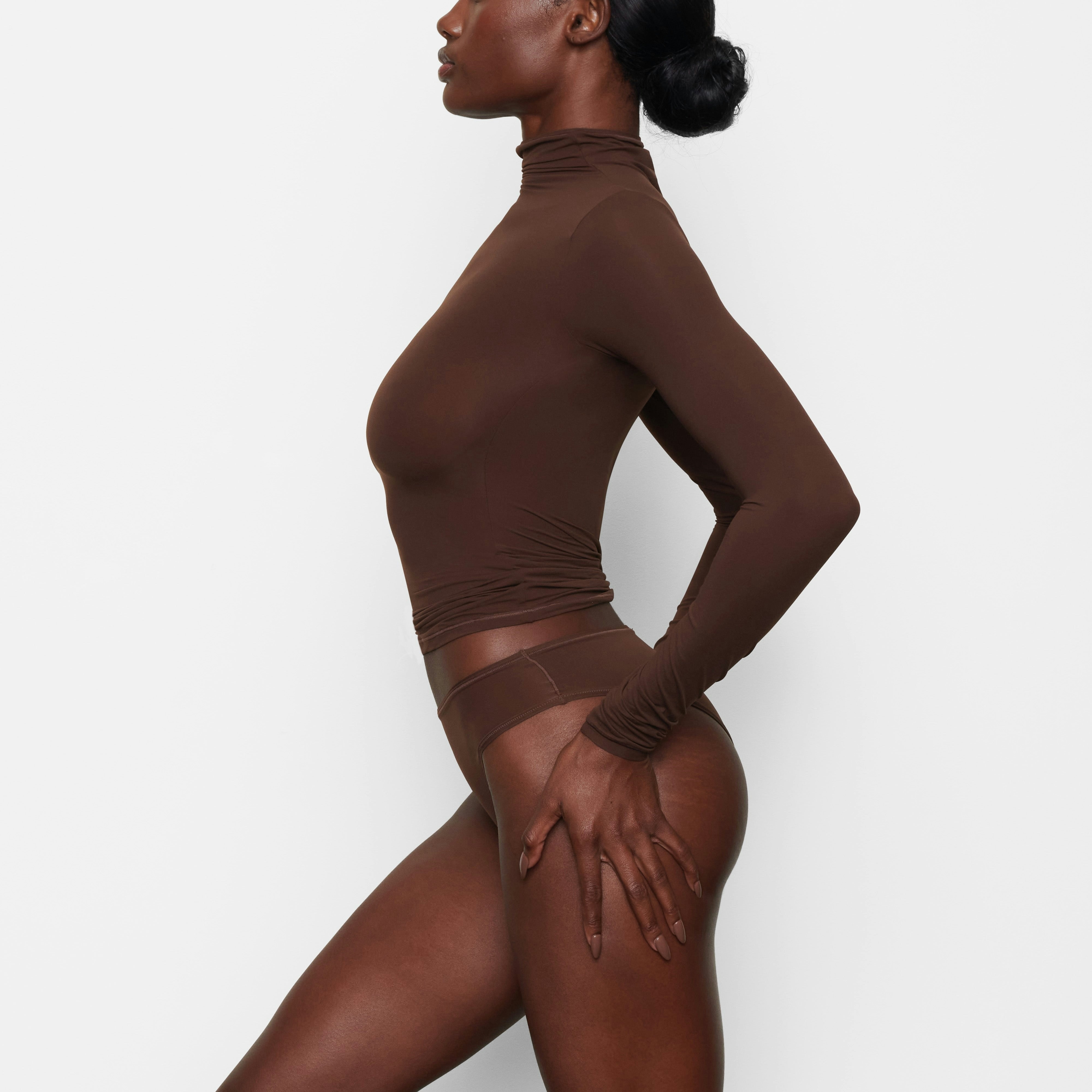 Skims Fits Everybody Turtleneck Top Cocoa