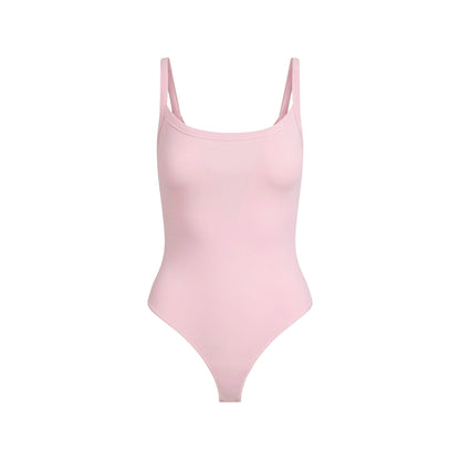 COTTON JERSEY SCOOP NECK BODYSUIT