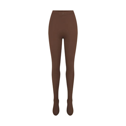 Skims Nikeskims Matte Footsie Grip Legging Dark Sepia