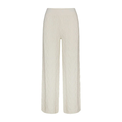 Skims Sweater Knits Cable Knit Straight Leg Pant Ivory