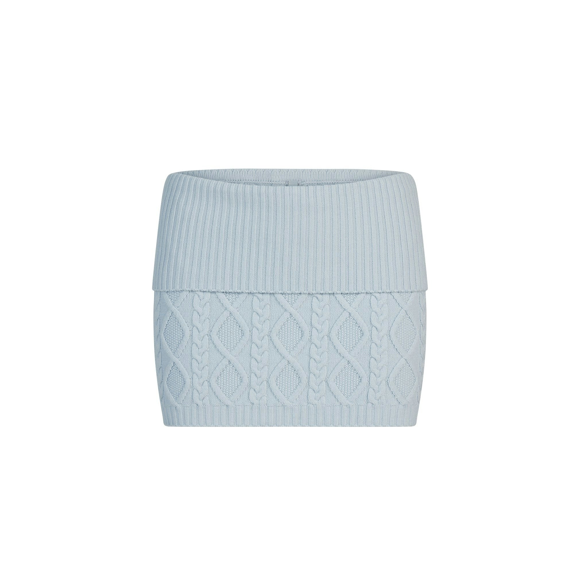 Skims Sweater Knits Cable Knit Mini Skirt Zen Blue